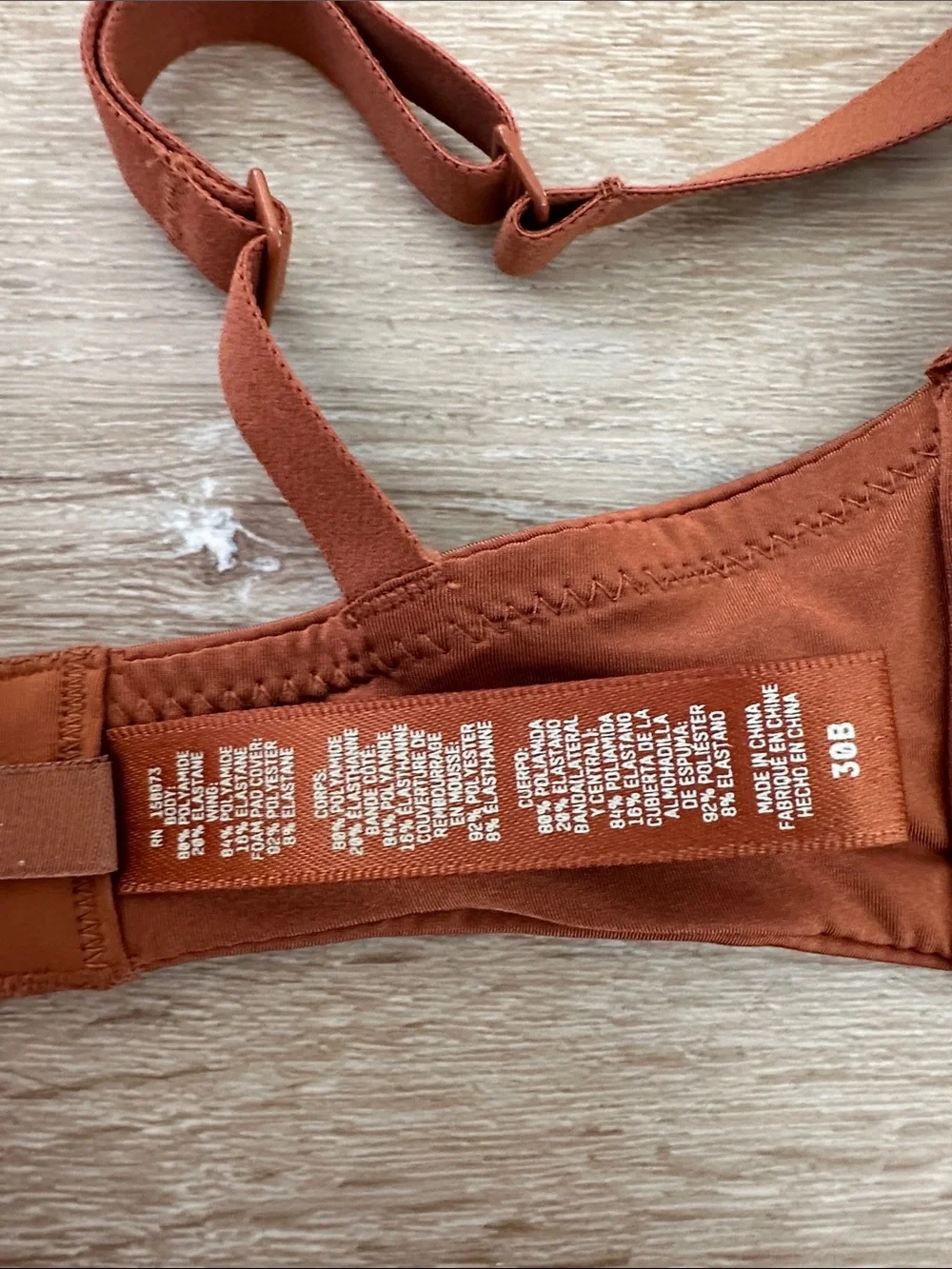 Rust Orange/ Bronze SKIMS Wireless Bra - Women’s 30B - Picture 11 of 12